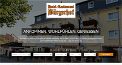 Desktop Screenshot of hotel-buergerhof-homburg.de